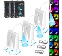 Toilet Lights Inside Toilet, Toilet Bowl Motion Sensor Nightlight, Rechargeable toilet bowl light bathroom night light, Waterproof LED Toilet Light with Star Projector (3pcs)