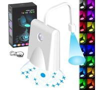 Toilet Lights Inside Toilet, Toilet Bowl Motion Sensor Nightlight, Rechargeable toilet bowl light bathroom night light, Waterproof LED Toilet Light with Star Projector (1pc)