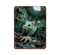 Toilet Mutant Field Mouse Retro Poster Metal Tin Sign Chic Art Retro Iron Painting Bar People Cave Cafe Family Garage Poster Wall Decoration 12x16inch(30x40cm)