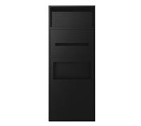 Toilet niche,Stainless Steel Shower Niche, Embedded Wet Room Alcove, Bathroom Kitchen Bedroom Shower Organiser, Toilet Paper Shampoo Toiletry Waterproof Storage Sh,Black-60x16.5x12.5CM(23.63