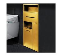 Toilet niche,Stainless Steel Shower Niche, Embedded Wet Room Shelf, Shampoo Toiletry Toilet Paper Waterproof Storage Alcove, Home Living Room Kitchen Bathroom Shel(Black 33.86x15.75x5.51in/8