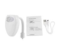 Toilet Night Light, Rechargeable Toilet LED Motion Induction Bathroom Night Light Sensor with 8 Colors