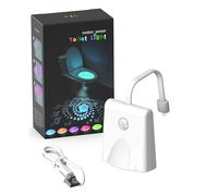 Toilet Night Lights, USB Rechargeable 16 Colors Changing LED Inside Toilet Bowl,Motion Sensor Activated LED Projection Nightlight,Bathroom Accessories Decor, Funny Gift for Men Women Kids (1PCS)