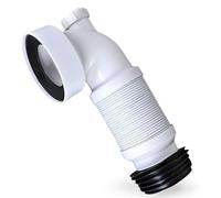 Toilet Pan Connector 90 Degree, Universal Waste Pipe Connector Flexible Plumbing Fittings Adjustable for All Standard Toilets
