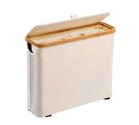 Toilet Paper Basket - Self-supporting Foldable Organiser with Lid and Handle, Storage Basket for Toilet Paper Rolls - Up to Twelve Rolls, Bathroom, Living Room, Cupboard