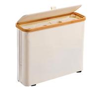 Toilet Paper Basket - Toilet Paper Storage - The Ultimate Bathroom Organizer - Bamboo Storage Basket, Toilet Paper Organizer Basket, Bathroom Accessories Holder - Toilet Paper Bin (Beige)