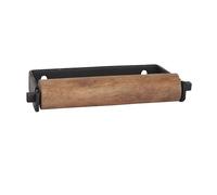 Toilet Paper Holder Altum Industrial Design Black With Wooden Roll by Ib Laursen