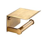 Toilet Paper Holder Antique Brass Toilet Paper Hanger with Mobile Phone Storage Shelf -Wall Mount (2#)