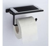 Toilet Paper Holder, Bathroom Rack Waterproof Multi-purpose for Restaurant (Black)