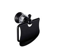Toilet Paper Holder,Black Crystal Roll Paper Toilet Paper Holder,Cast Iron Pipe Hardware for Bathroom,Washroom