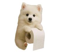Toilet Paper Holder - Cute Dog Paper Towel Stand Bathroom Accessory | Dog Shaped Napkin Holder, Compact, Creative Storage for Bathrooms in Apartments, Dorm, Hotels