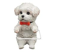 Toilet Paper Holder - Dog Wall Mount Dispenser | Cute Resin Roll Storage Stand | Decorative Home Bathroom Organizer | Fun Hotel Kitchen Accessories | Animal Figurine Rack for Household Décor