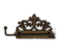 Toilet paper holder iron bath wc toilet antique style 18cm brown