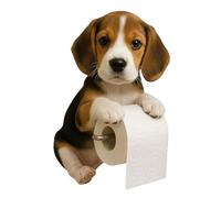 Toilet Paper Holder No Drilling Dog Paper Holder, Cute 3D Cat Paper Towel Holder for Wall Mounting, for Kitchen, Bedroom, Bathroom, Guest Room, Home Decor