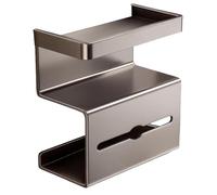 Toilet Paper Holder - No Drilling Wall Mount Stand | Modern Space-Saving Bathroom Organizer For Apartment, Home, Guest Bath, Powder Room Bathrom Tissue, Restroom, Walls-mounted Carbon Steel Papers T