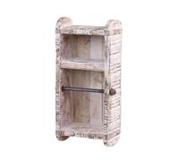 Toilet Paper Holder of Brick Mould H:30 cm Antique White by Chic Antique