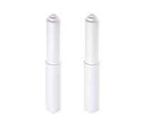 Toilet Paper Holder Rollers, 2pcs White Toilet Roll Holder, Plastic Toilet Tissue Roll Holder Insert Spring Loaded Bathroom Replacement Roller - Easy installation (White Point End)