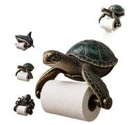 Toilet Paper Holder Series, Resin Sea Creature Wall Mounted Toilet Roll Holder, Novelty Bathroom Decor Paper Holder with Sea Turtle/Octopus/Shark for Bathroom Restroom (BB)