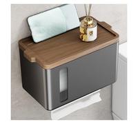 Toilet Paper Holder,Solid Wood Tissue Box,Bathroom,Sunken Storage Countertop,Suitable for(Color2)
