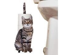 Toilet Paper Holder Stand - Bathroom Toilet Paper Roll Holder Cat Stand Space-Saving Vertical Holder Cute Decoration for Animal Lovers, Family, Friends