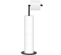 Toilet Paper Holder Stand, Free Standing Toilet Paper Roll Holder for 4 Spare Rolls, Modern Bathroom Toilet Paper Stand with Reserve, Oil Rubbed Bronze, Housen Solutions