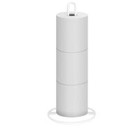 Toilet Paper Holder Stand, OBODING, White Freestanding Toilet Paper Holder for Storing 3 Rolls of Toilet Papers (White)