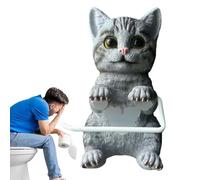 Toilet Paper Holder Stand | Wall Mount Cat Home Decor,Funny Toilet Tissue Holder Roll Stand - for Kitchen Counter Bedroom Office Dorm Hotel Farmhouse Cat Lovers Family Birthday