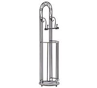 Vintage Retro Toilet Paper Holder Stand Home Accessories Iron Black Temuco