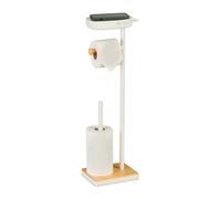 Toilet paper holder, toilet roll holder with shelf, free-standing design