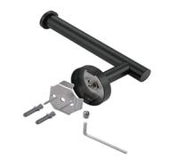 Toilet Paper Holder Wall Mount, Matte Black Bathroom Toilet Paper Roll Holder Industrial Pipe Toilet Paper Holder Heavy Duty Vintage Toilet Roll Holder Stainless Steel Tissue Holder for Bathroom