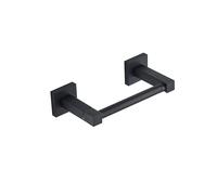 Toilet Paper Holder Wall Mounted for Bathroom, Double Post Pivoting Square Tissue Holders Roll Holder Hangers Toilet Paper Stand (Black)