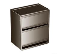 Toilet Paper Holder Wall Mounted No Drill Design with Storage Shelf for Bathroom Rustproof Carbon Steel