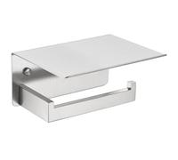 Toilet Paper Holder with Phone Shelf Brushed Nickel, APLusee Bathroom Accessories SUS 304 Stainless Steel Tissue Roll Dispenser Storage Wall Mounted