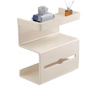 Toilet Paper Holder with Shelf,Bathroom Tissue Holder No Drilling - Modern Stand Space-Saving for Powder Room RV Guest Bath Apartment Home