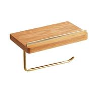 Toilet Paper Holder with Shelf - Wall Mounted Storage for Mobile Phones, Multi-Purpose for Bathroom or Kitchen