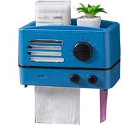 Toilet Paper Holder With Storage, Retro Radio Design Toilet Roll Paper Holder For Bathroom And Washroom - Space Saving Organizer For Toilet Tissue Rolls, color: blue