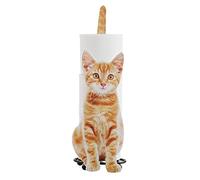 Toilet Paper Holders Cat Shape Tissue Dispenser Bathroom Toilet Roll Orgainzer for Kitchen Table Yellow..