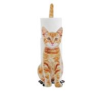 Toilet Paper Holders Cat Shape Toilet Paper Holder Wall Tissue Dispenser Bathroom Toilet Roll Orgainzer for Kitchen Table Yellow