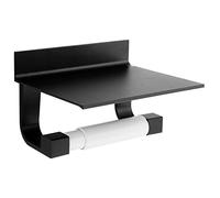 Toilet Paper Holders,Wall Mount Toilet Roll Holder with Shelf,Aluminum Spring Loaded Roller Wall Toilet Paper Roll Holder
