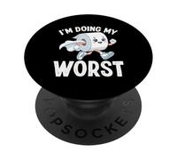 Toilet Paper Joke Humor Im Doing My Worst PopSockets Adhesive PopGrip