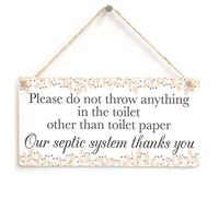 Toilet Paper Only Septic System Sign, Polite Notice | Septic tank system notice