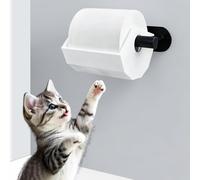 Toilet Paper Protector Cover, Proof Dog & Cat, Pet Proof TP Toilet Paper Roll Cover Papers Case, Wall Mount Toilet Papers Holder for Bathroom, Washroom, Kitchen, RV (White)