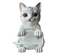 Toilet Paper Roll Holder | Cat Resin Wall Mount | Funny Toilet Tissue Holder Roll Stand,for Bathroom Kitchen Counter Office Apartment Dorm Hotel Farmhouse Restaurant Cat Lovers
