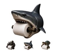 Toilet Paper Roll Holder, Ocean Themed Toilet Roll Holder Wall Mounted, Octopus Shaped Paper Towel Holder, Toilet Tissue Storage Container for Bathroom, Home, Kitchen，shark