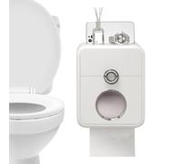 Toilet Paper Roll Holder,Wall Mounted Paper Roll Holder with Drawer | Double Layer Tissue Box Adhesive Storage Box for Home