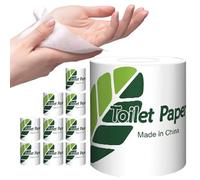 Toilet Paper Rolls - 10 x Soft Bath Fabric Paper Rolls | Half Wood Pulp Earth-friendly Dining Room Napkins, Sustainable Bathroom Fabric for Women Men Children the Elderly