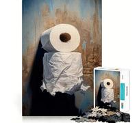 Toilet Paper Still Life Jigsaw Puzzles for Teenagers 1000 Piece Mind Skill Toy Simple Fun Design Assembly Memorable Gift 38x52cm