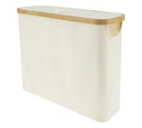 Toilet Paper Storage Holds up to 12 Toilet Paper Basket Lightweight Toilet Roll Basket with Lid Toilet Paper Basket Cabinet Toilet Roll Storage with Side Window Toilet Paper Bin for Home (White)