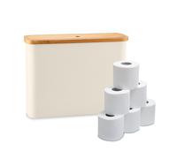 Toilet paper storage reserve roll holder standing fabric basket
