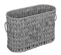 Toilet Paper Storage - Water Hyacinth Organizer For 6-9 Mega Rolls, Wicker Basket For Bathroom, Kitchen, Under Sink(Grey)